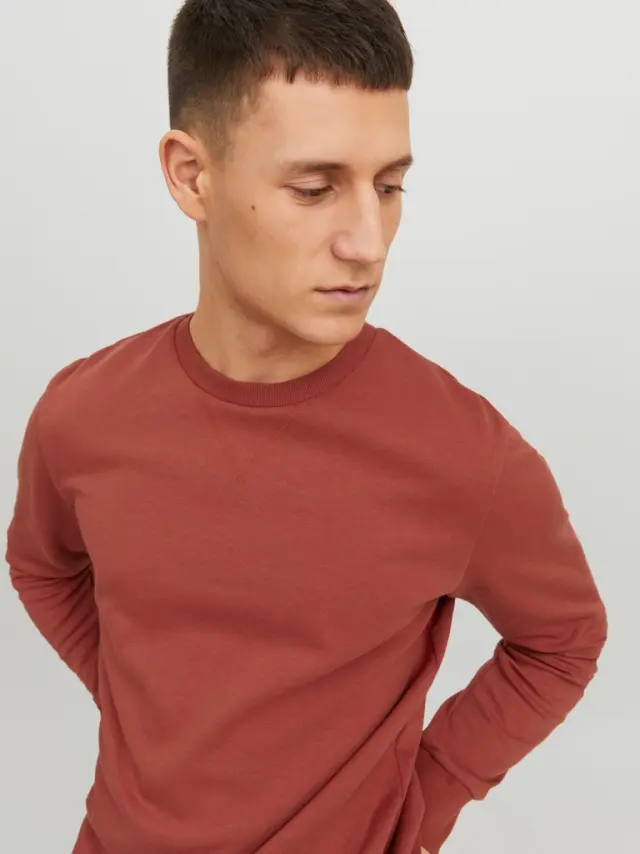 JJEBASIC SWEAT CREW NECK NOOS Brick 3