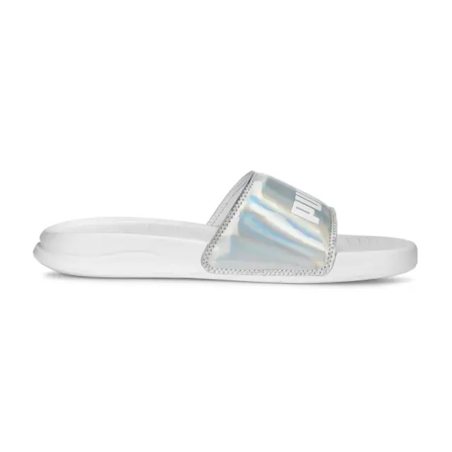 Puma Women's Popcat 20 Irridescent Slides Άσπρο - Ασημί 391014-01 (Puma) - 35.5