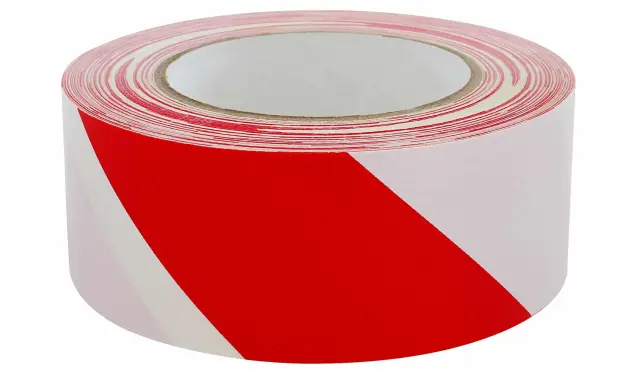 ALLCOLOR GAFFER-TAPE Cloth-Warning-Tape - 50mm x 25m red / white (650-50 W/R)