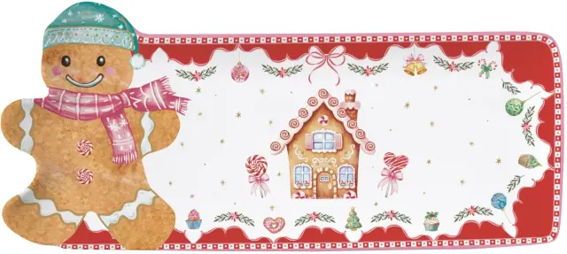 Easy Life Sweet Christmas Πιατέλα Πορσελάνης 36x16cm