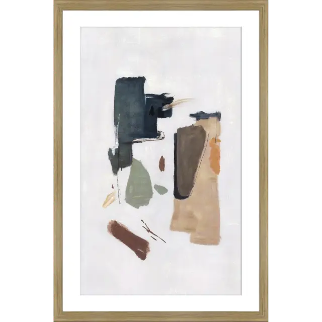 Πίνακας τοίχου Fjord 120x80 Εκρού Καφέ Μπεζ Μπλε Πολύχρωμο