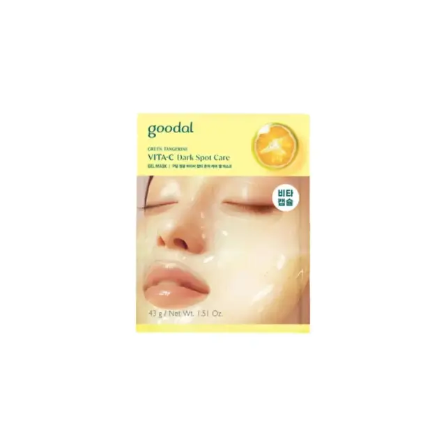 Goodal Green Tangerine Vita C Dark Spot Care Gel Mask Μάσκα Προσώπου Υδρογέλης με Βιταμίνη C για Δυσχρωμίες, Πανάδες και Σημάδια μετά από Ακμή, 1τμχ