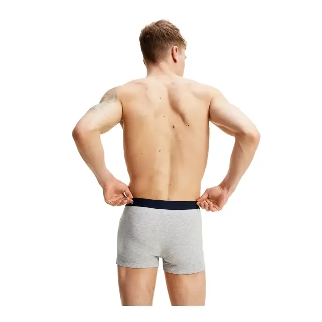Tommy Hilfiger Ανδρικό Boxer Logo Waistband Organic - Τριπλό Πακέτο, Χρώμα Μαύρο-Λευκό-Γκρι 3