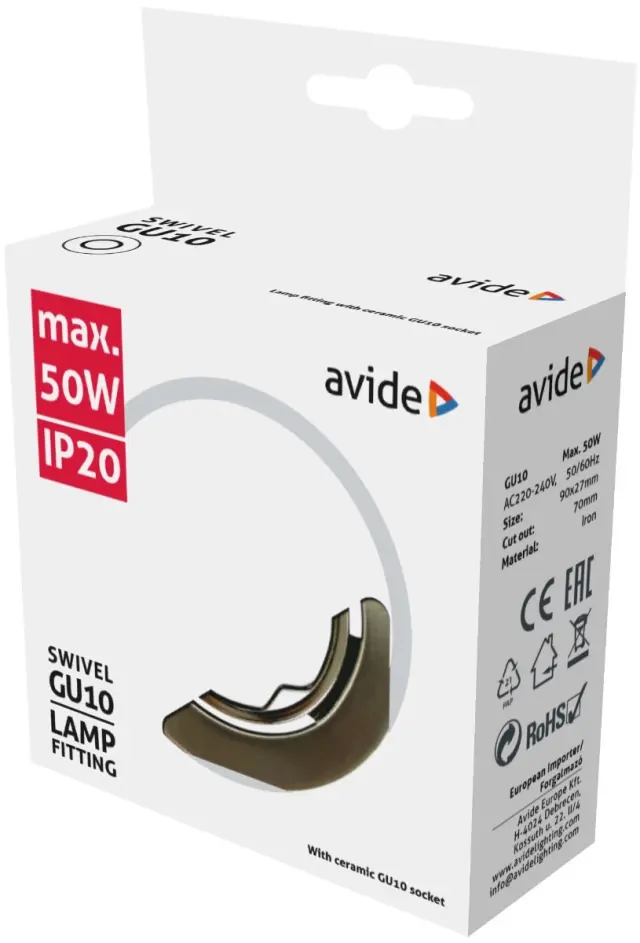 Avide GU10 Πλαίσιο Στρογγυλό Σαγρέ Χαλκός 15.001.0534 2