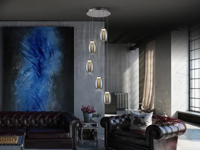 NEBULA LAMP 5L LED CHROME φωτιστικό κρεμαστό Χρώμιο