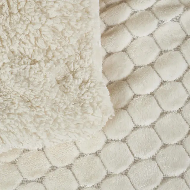 Κουβερτοπάπλωμα sherpa μονό 160x220cm εκρού Das Home 1168 2