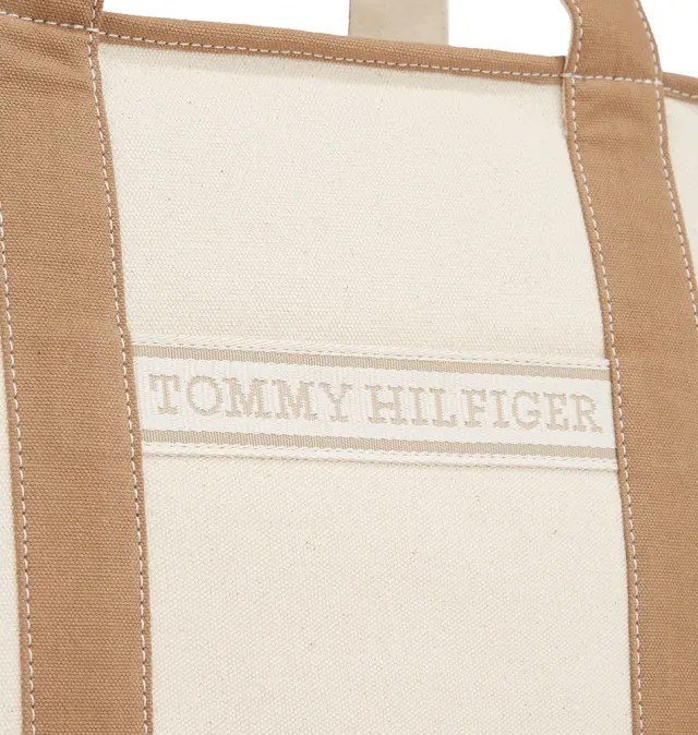 Τσάντα TOMMY HILFIGER TH Summer Canvas Tote 17421 Καφέ 3