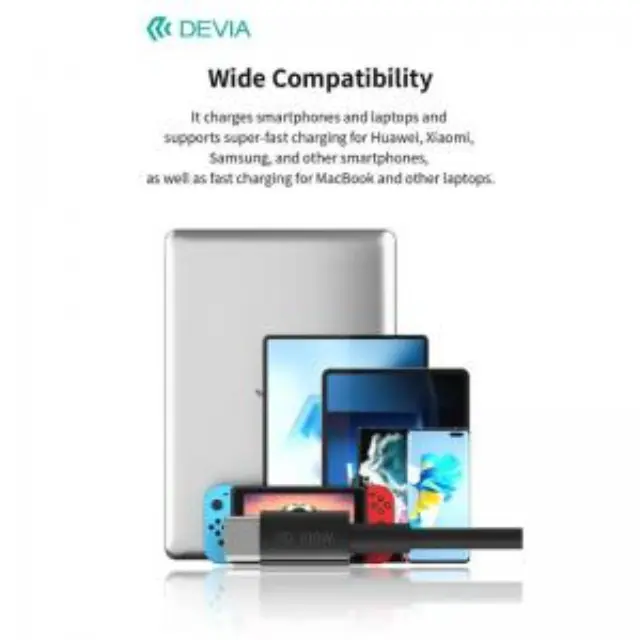 Καλώδιο Σύνδεσης USB 2.0 Devia EC317 USB C σε USB C PD 100W 1.5m Smart Μαύρο N67014 3