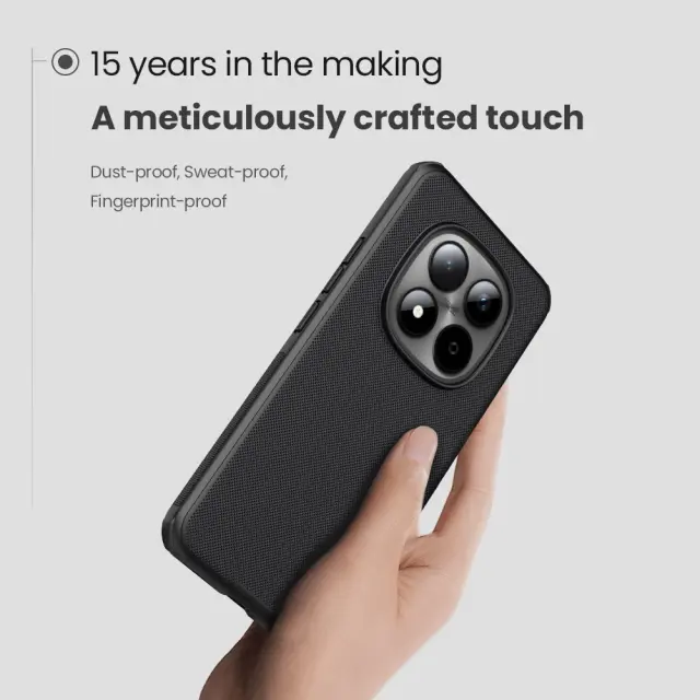 Nillkin Super Frosted PRO Back Cover for Xiaomi Redmi Note 15 Pro+ 5G Black 3