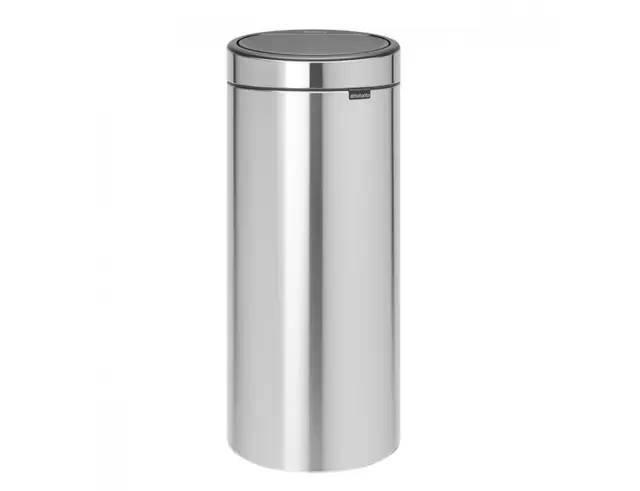 Καλάθι απορριμμάτων Touch Bin Brabantia με σύστημα αφής, χωρητικότητα 30L και διαστάσεις 31.8x29.5x70.5cm - Matt Steel080.1153/49