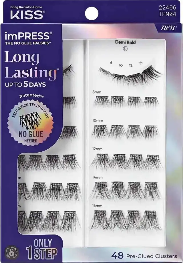 Kiss imPRESS Pre-glued Long Lasting Multi 04 Ψεύτικες Βλεφαρίδες 1 Ζευγάρι - 04