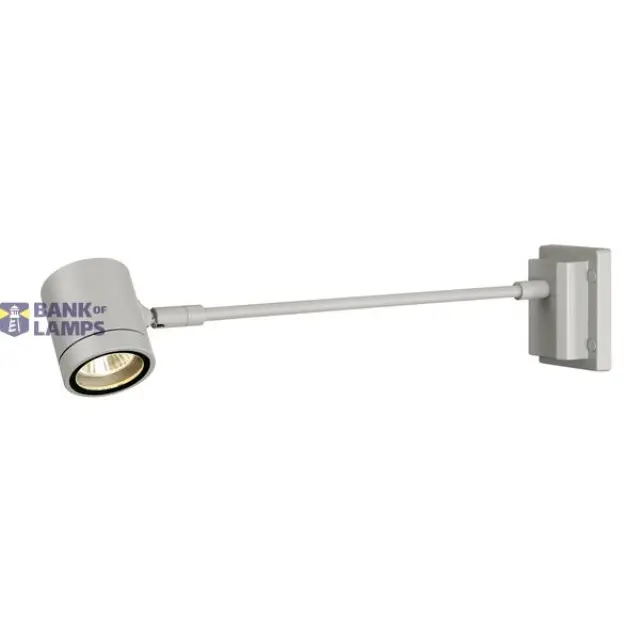 Wall Luminaire NEW MYRA DISPLAY STRAIGHT, Silver-Grey, GU10, Max. 50W, IP55