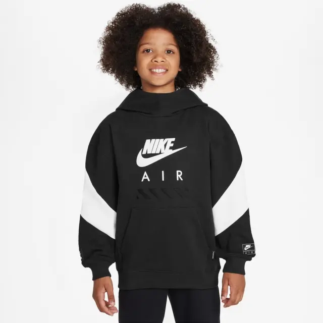 Nike Air Fleece ΠΑΙΔΙΚΗ ΜΠΛΟΥΖΑ (HF8812-010) - Λευκό-Μαύρο
