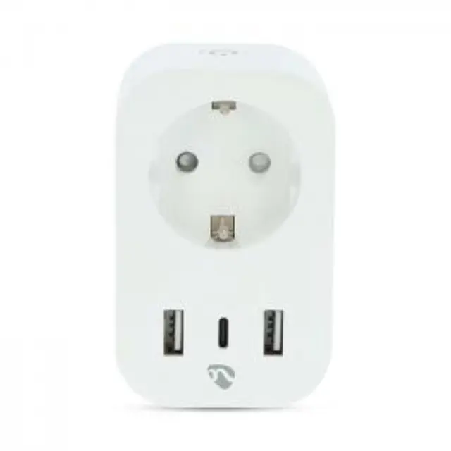Wi-Fi Smart πρίζα με 3 θύρες φόρτισης USB και μετρητή κατανάλωσης ενέργειας, 3680W. 2