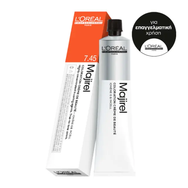 L´Oréal Professionnel Majirouge professional permanent hair color for all hair types 7.45 50 ml