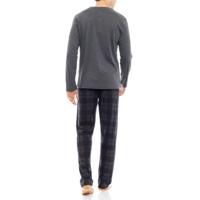 Ανδρική πιτζάμα Homewear Red Gray Jaquard W-M647 Grey Ulisse - XL 3