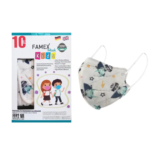 Μάσκα για παιδιά FFP2 Famex KIDS PFE≥95% 10τμχ - Astrokid