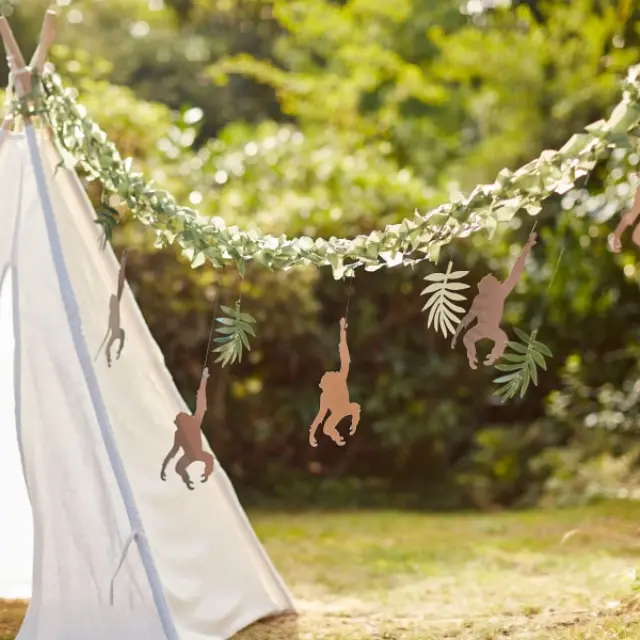 Γιρλάντα Μαϊμού & Φίλα Monkey & Leaf Jungle Bunting Backdrop