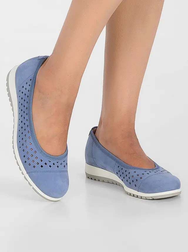 Gabor Μπαλαρίνες Γυναικείο δέρμα Nubuck Μπλέ GAB/42401 26-HEAVEN 2