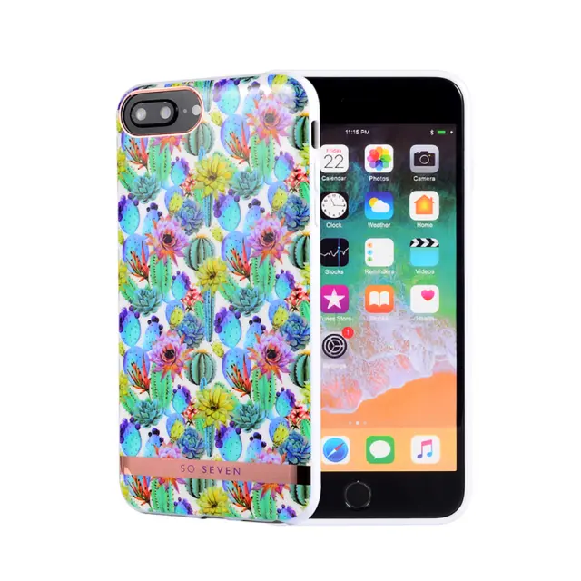Θήκη Σιλικόνης So Seven Mexico Για Apple iPhone 6 Plus / 6s Plus / 7 Plus / 8 Plus Blue Cactus