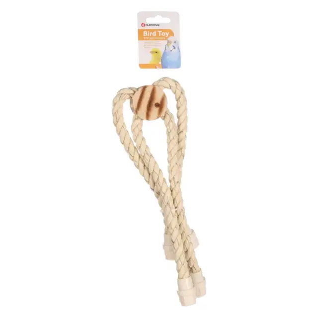 BBQ Parakeet Toy Rope - Πατήθρα από σχοινί σε σχήμα X 2