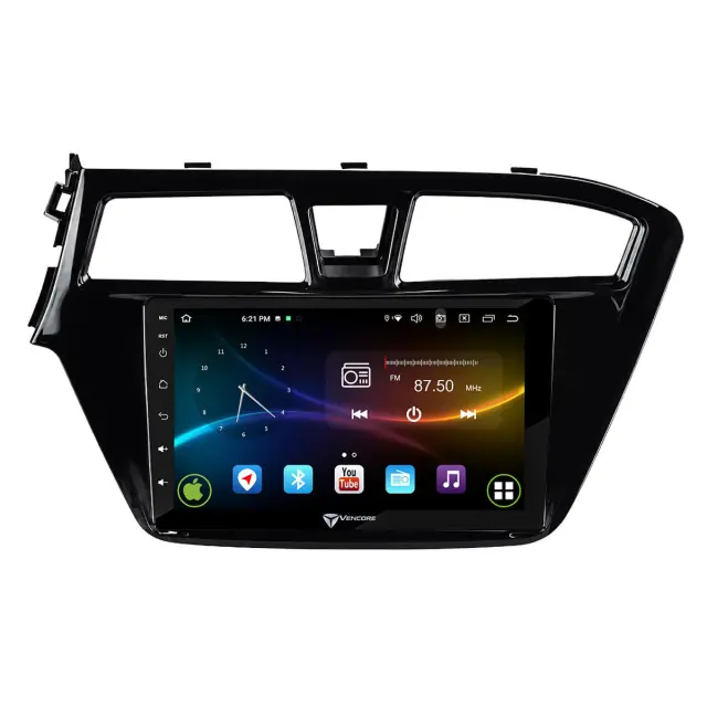 VenCore Οθόνη Multimedia Android 15 9" 9109A MTK6762 Octa-Core 2GB/32GB IPS με Πρόσοψη, CarPlay, Android Auto και Υποστήριξη Κάμερας Οπισθοπορείας AHD για Hyundai i20 2014-2018 – Μαύρη (3236-10007-0508B) 2