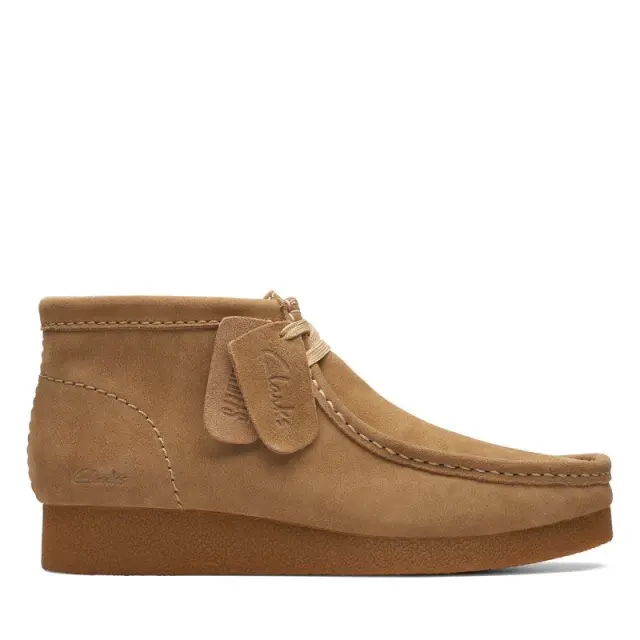 Clarks Wallabee Boot Evo Shoes Dark Sand (w) Dark Sand Suede - 41 2
