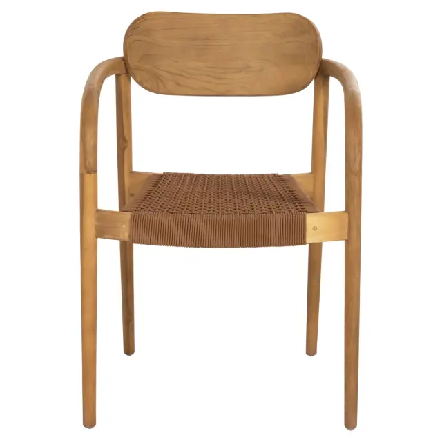 ΠΟΛΥΘΡΟΝΑ FB99636.01 ΞΥΛΟ TEAK ΦΥΣΙΚΟ & ΚΑΦΕ ΣΧΟΙΝΙ 55x54x80Y εκ. 3