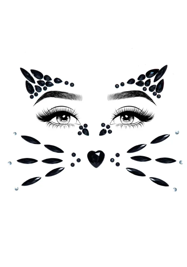 Animal Αυτοκόλλητα Προσώπου με Κρυσταλλάκια (Leg Avenue) (MS-EYE031)