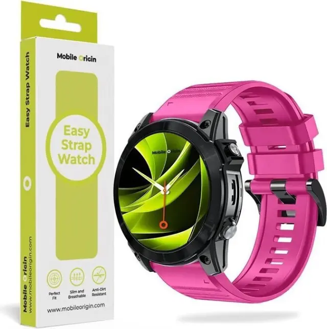 Mobile Origin Easy Strap Silicone Garmin Watch 26mm Pink