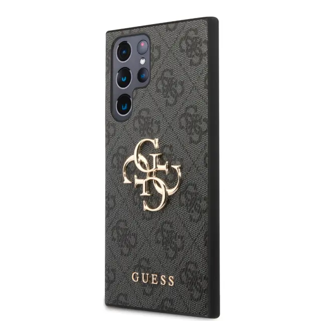Guess PU 4G Metal Logo Case for Samsung Galaxy S24 Ultra Grey 2