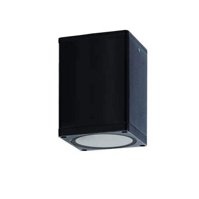 E27 PAR30 SQUARE CEILING LUMINAIRE 230V AC SAND BLACK IP65 MAX.35W / LG2402E27B