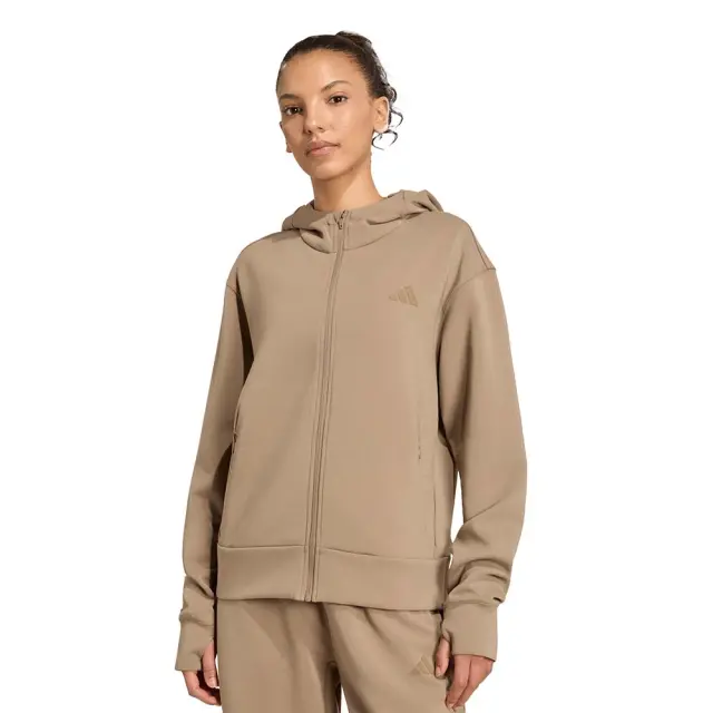adidas Sportswear Women's Designed 4 Training Workout Full-Zip Hoodie Μπεζ KS3301 (adidas Sportswear)