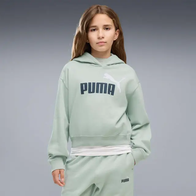 Puma Girl's Essentials 2 Color No1 Logo Short Length Fleece Hoodie Μέντα 690717-29 (Puma)