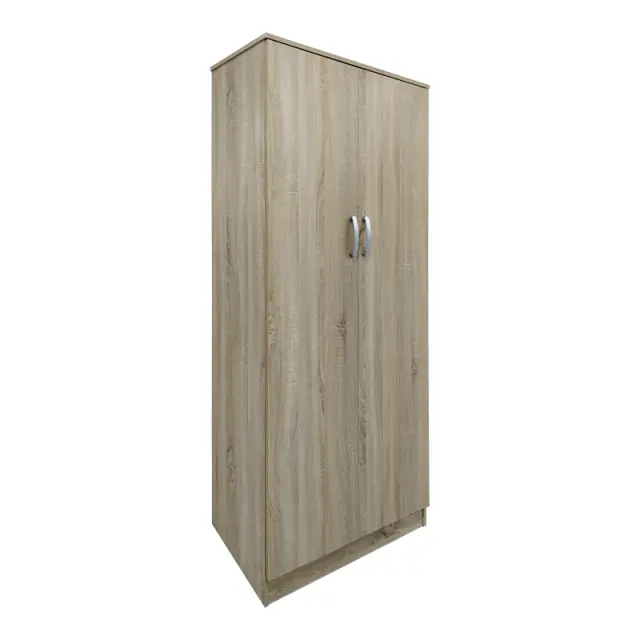 Ντουλάπα δίφυλλη Athos pakoworld σε Sonoma απόχρωση 80x42x180εκ