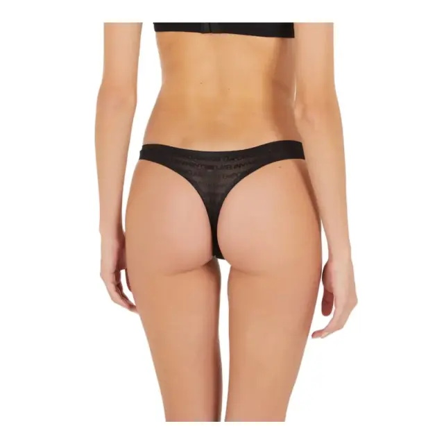 Emporio Armani Γυναικείο String Logo Pattern, Χρώμα Μαύρο - L 2