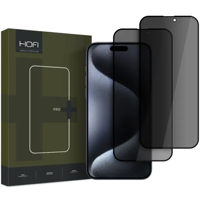 Hofi Anti Spy Glass Pro+ 2-pack Iphone 16 Pro / 17 / 17 Pro Privacy
