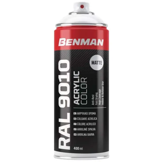 SPRAY ΛΕΥΚΟ ΜΑΤ RAL9010 BENMAN 400ML 28529