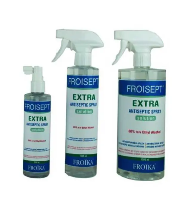 FROISEPT EXTRA ANTISEPTIC SPRAY Αντισηπτικό Διάλυμα Spray µε 80% Αιθυλική Αλκοόλη 100ml 2