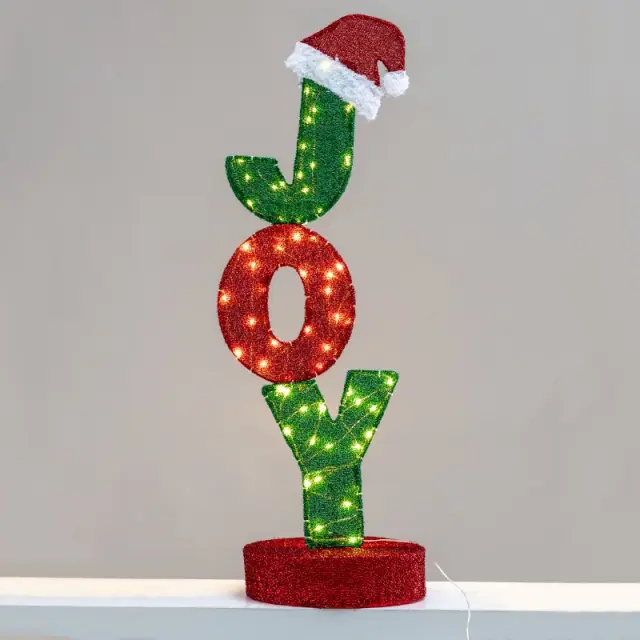 ΧΡΙΣΤΟΥΓΕΝΝΙΑΤΙΚΗ ΠΕΡΙΓΡΑΦΗ JOY LED ΣΕ ΣΕΙΡΑ ΘΕΡΜΟ ΛΕΥΚΟ ΜΕ ΚΑΛΩΔΙΟ ΧΑΛΚΟΥ 5m IP44 1000mm / X05601534