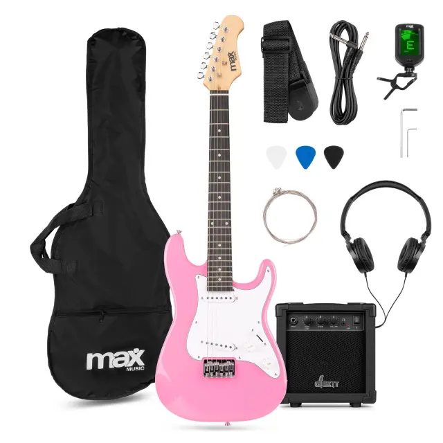 MAX GIGKIT JUNIOR ΠΑΚΕΤΟ ΗΛΕΚΤΡΙΚΗΣ ΚΙΘΑΡΑΣ 3/4 ΡΟΖ