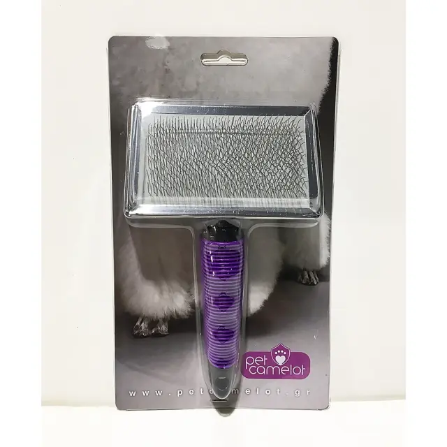 Pet Camelot Slicker Βούρτσα με Μαλακή Χειρολαβή XLarge