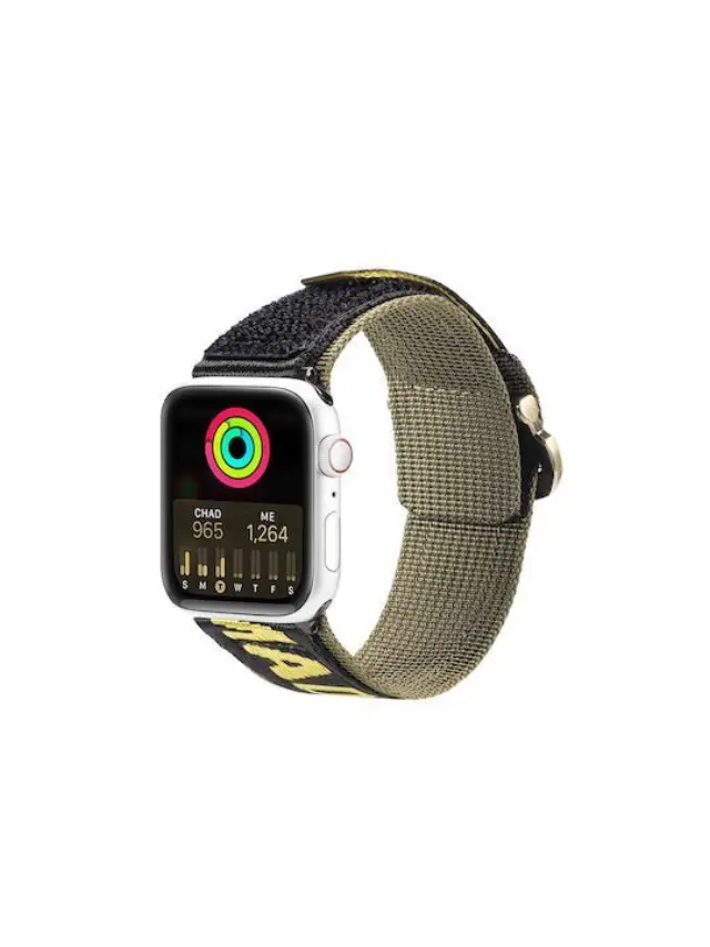 Dux Ducis® Outdoor Version Υφασμάτινο Λουράκι για Apple Watch 44/45/46/49mm- Yellow/Green