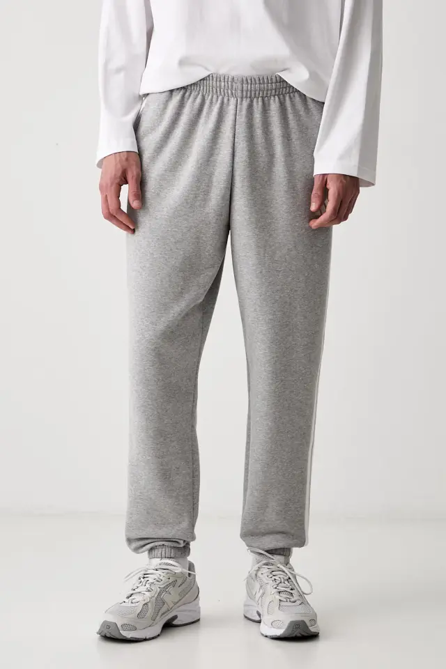 adidas Sportswear Men's 3Stripes Fleece Tapered Cut Pant Γκρι KY4127 (adidas Sportswear) - Large 3