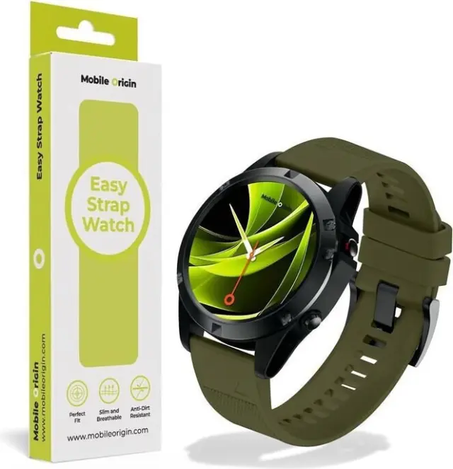 Mobile Origin Easy Strap Garmin Watch 22mm Dark Green