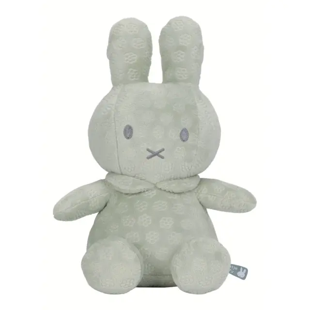 Λούτρινο Από Βελουτέ Ύφασμα 30cm Πράσινο Miffy Flowers 2