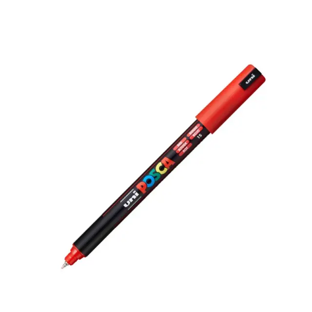 Μαρκαδόρος Σχεδίου Uni Posca PC-1MR με πάχος μύτης 0.7mm - RedPC-1MR(E) - KOKKINO