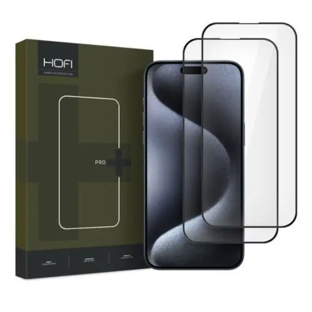 Tempered Glass Full Face Hofi Pro+ Apple iPhone 16 Pro Max/ 17 Pro Max Μαύρο (2 τεμ.) N65926