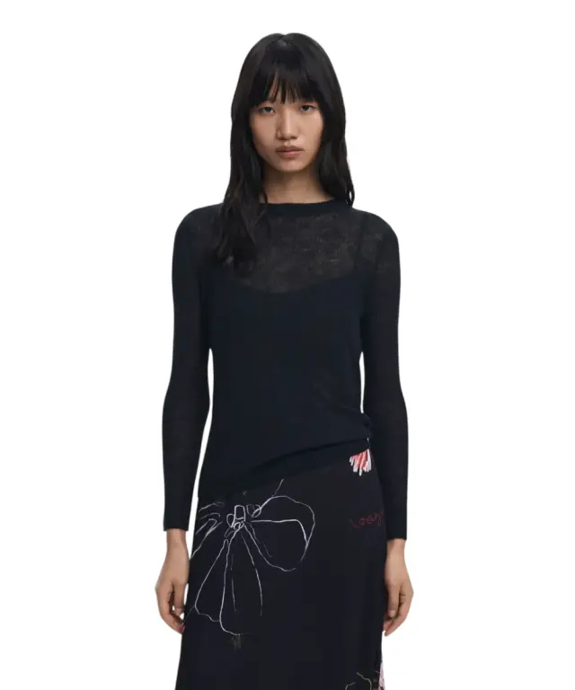 Desigual - Γυναικείο Φόρεμα 2 σε 1 Kala Slim Fit 25WWVK25-2000 Μαύρο - XS 3