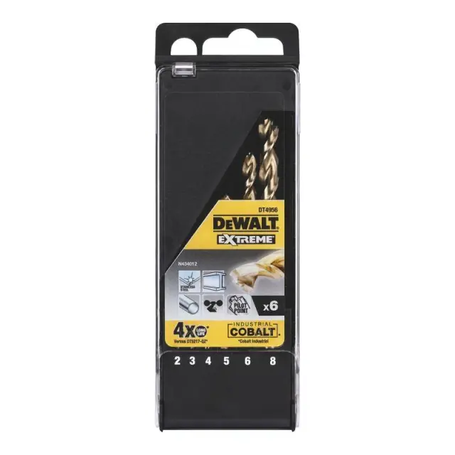 DEWALT DT4956 Extreme Σετ 6 Τρυπάνια Κοβαλτίου HSS-Co για Μέταλλο 2-8mm